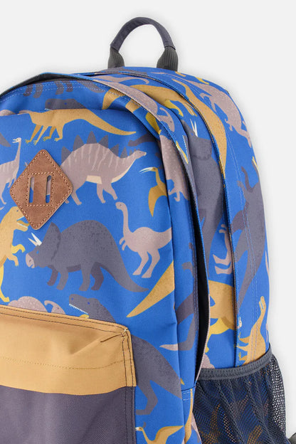 Sac à dos bleu imprimé dinosaures pour enfant- J20ZSD_2J091