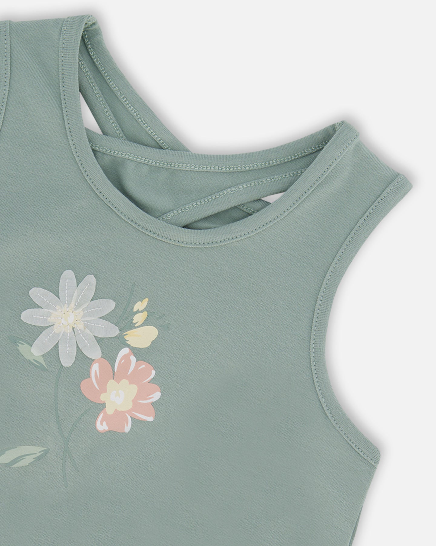 Camisole avec imprimé vert olive en coton biologique
- F30H73-340 - 3 à 12 ans