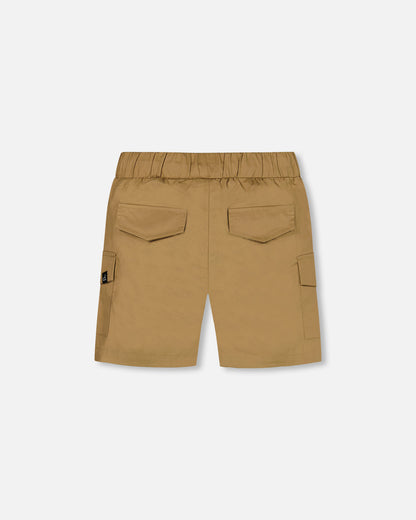 Culotte courte avec poches cargo - Tan -  F30YB26-988 - 2 à 12 ans