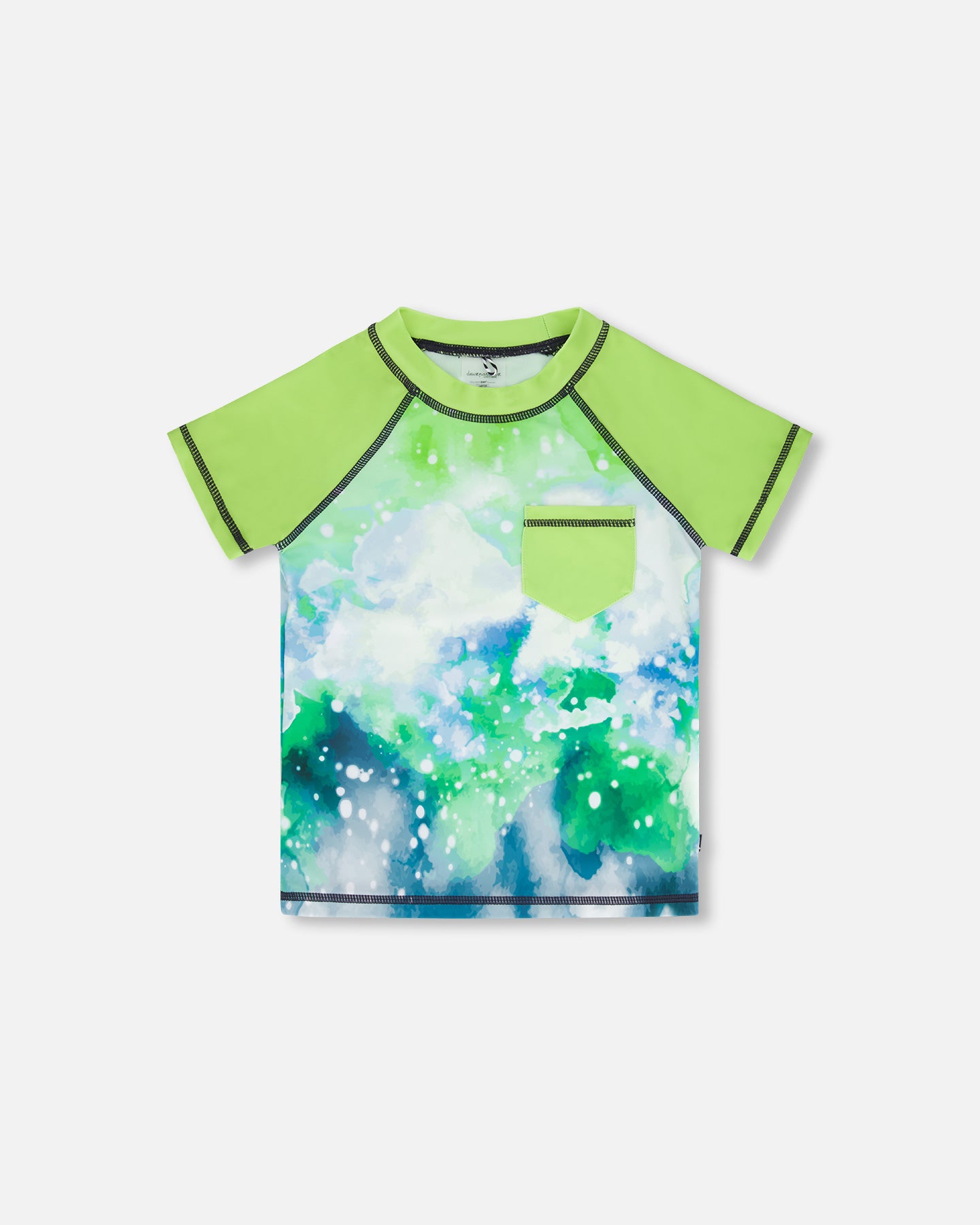 Rashguard à manches courtes lueur verte - F30NB10-344 -  2 à 8 ans