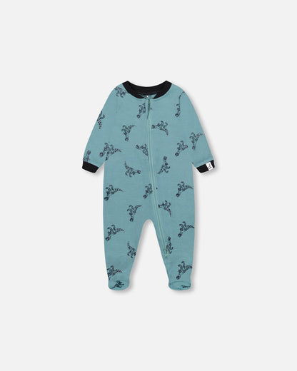 Pyjama 1 pièce « Dinosaures » en coton organique F30PA40-063 - 3 à 24 mois