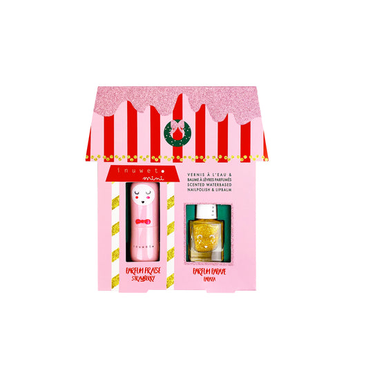 COFFRET JULIETTE - BAUME FRAISE ET VERNIS À BASE D’EAU PAPAYE