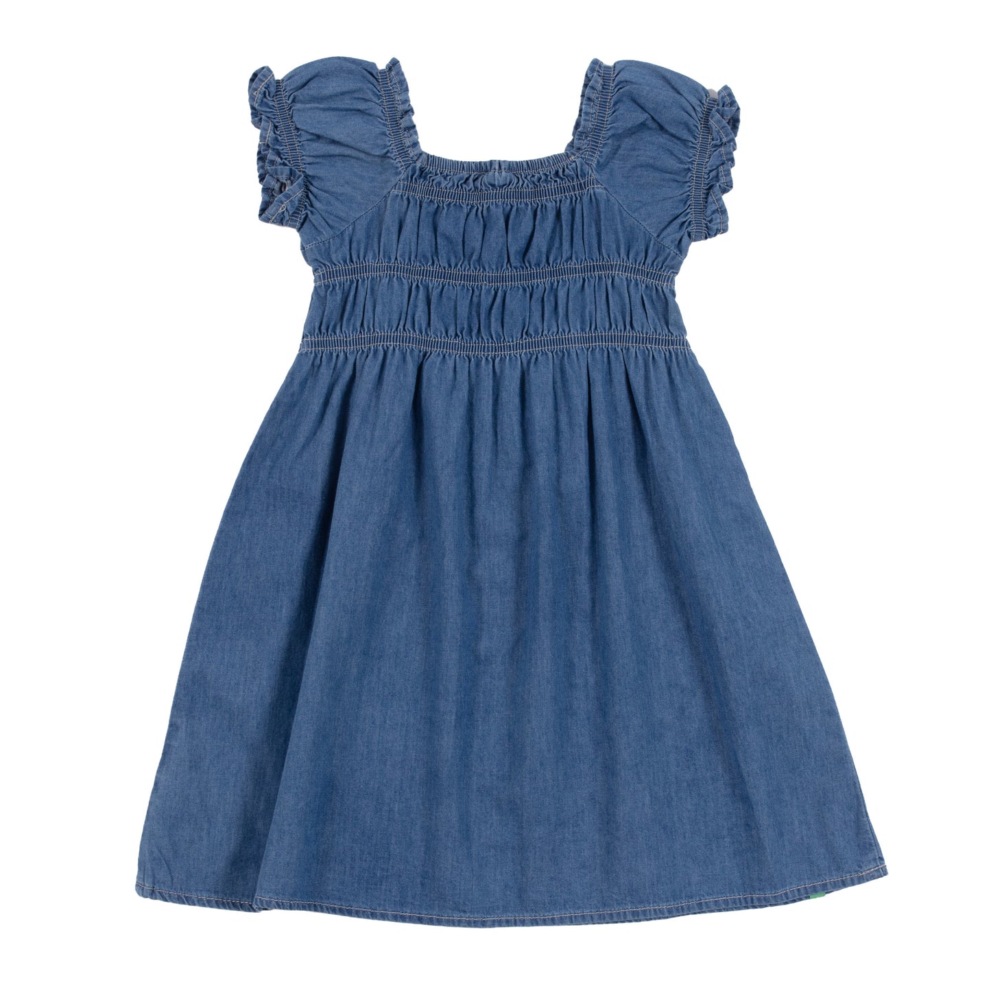 Robe à manches courtes en denim - Paix & Amour - S2406-09- 2 à 10 ans