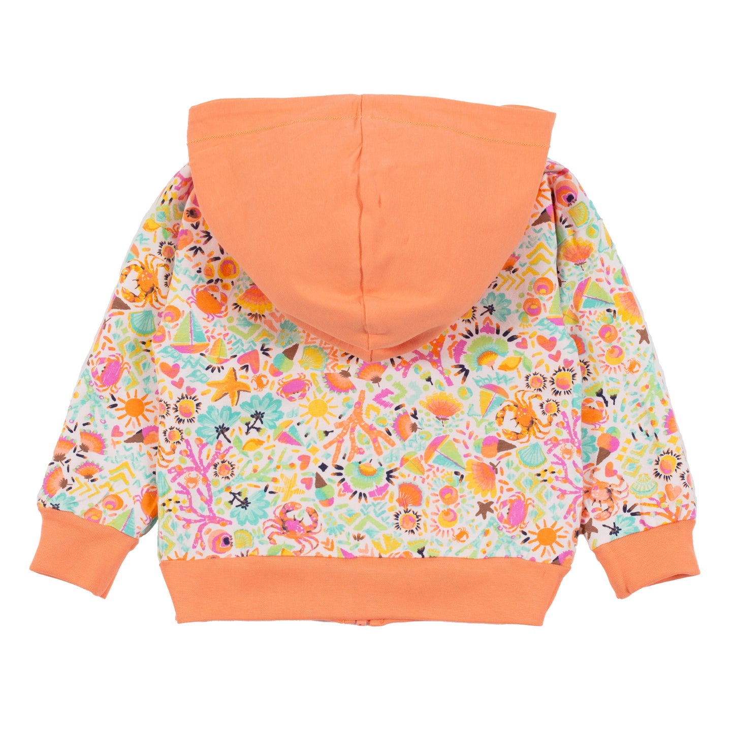 Veste à capuchon reversible - Petite pomme d’amour/Maman, Les petits bateaux - S2454-13 - 6 à 24 mois