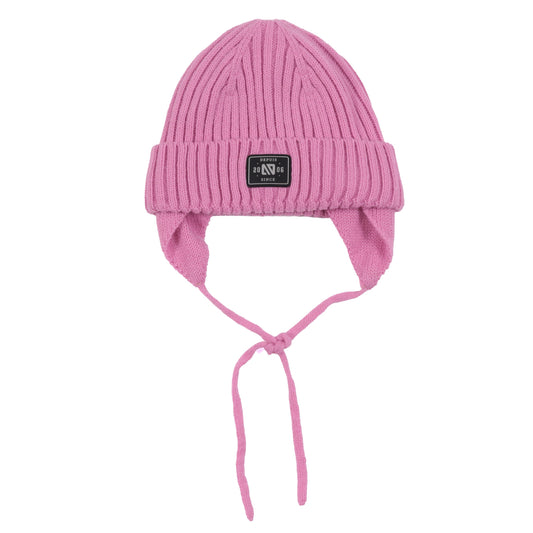 Tuque d’hiver en tricot avec oreilles F26TU260 - Rose - 2 à 6 ans
