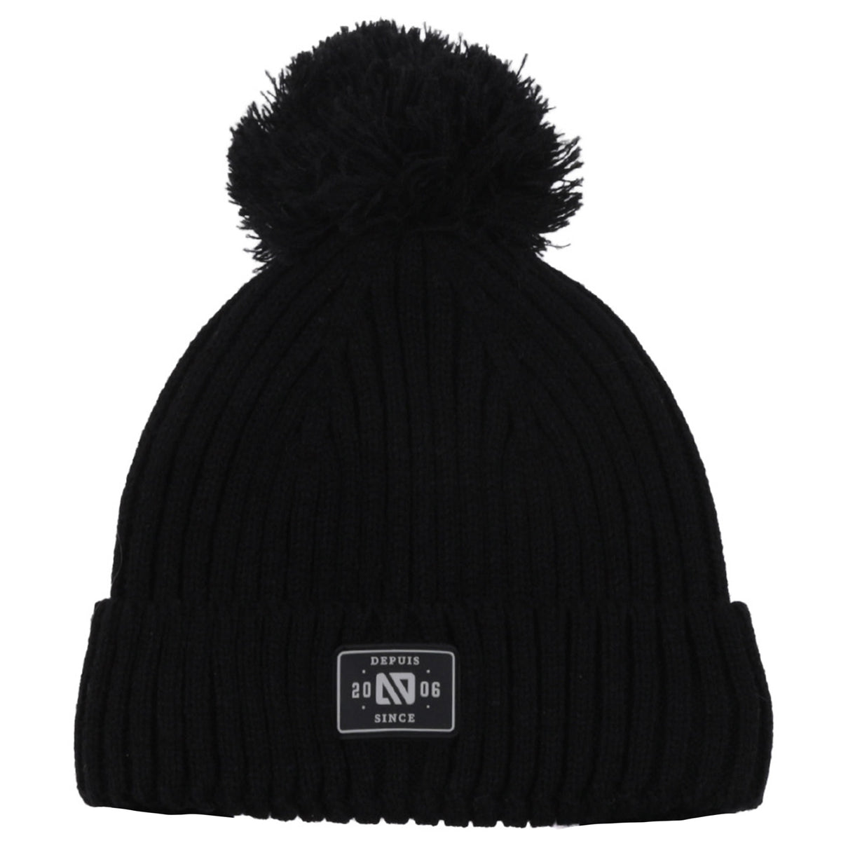 Tuque d’hiver en tricot F26TU852 - Noir - 7 à 14 ans