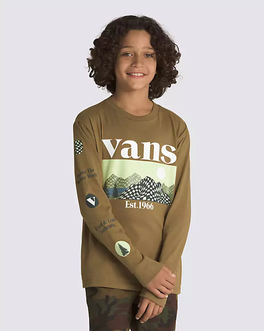 T-shirt à manches longues B VANS Checkerboard - Kangourou- 8-16ans