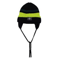 Tuque d’hiver - F25TU801- Noir et verte - 2 à 6 ans