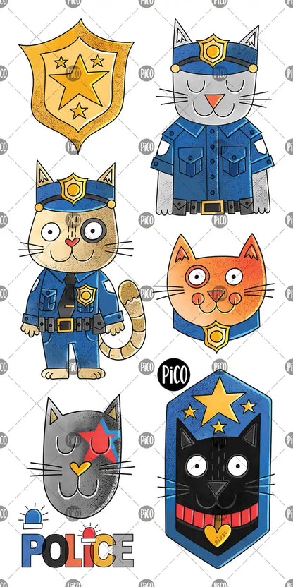 Tatouages - Pixel le chat policier