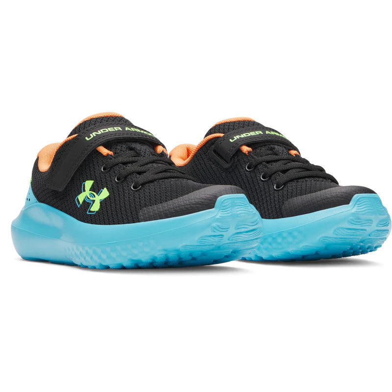 Chaussures de course UA Surge 4 - 3027104-007 - Noir/Bleu - 11E à 3J