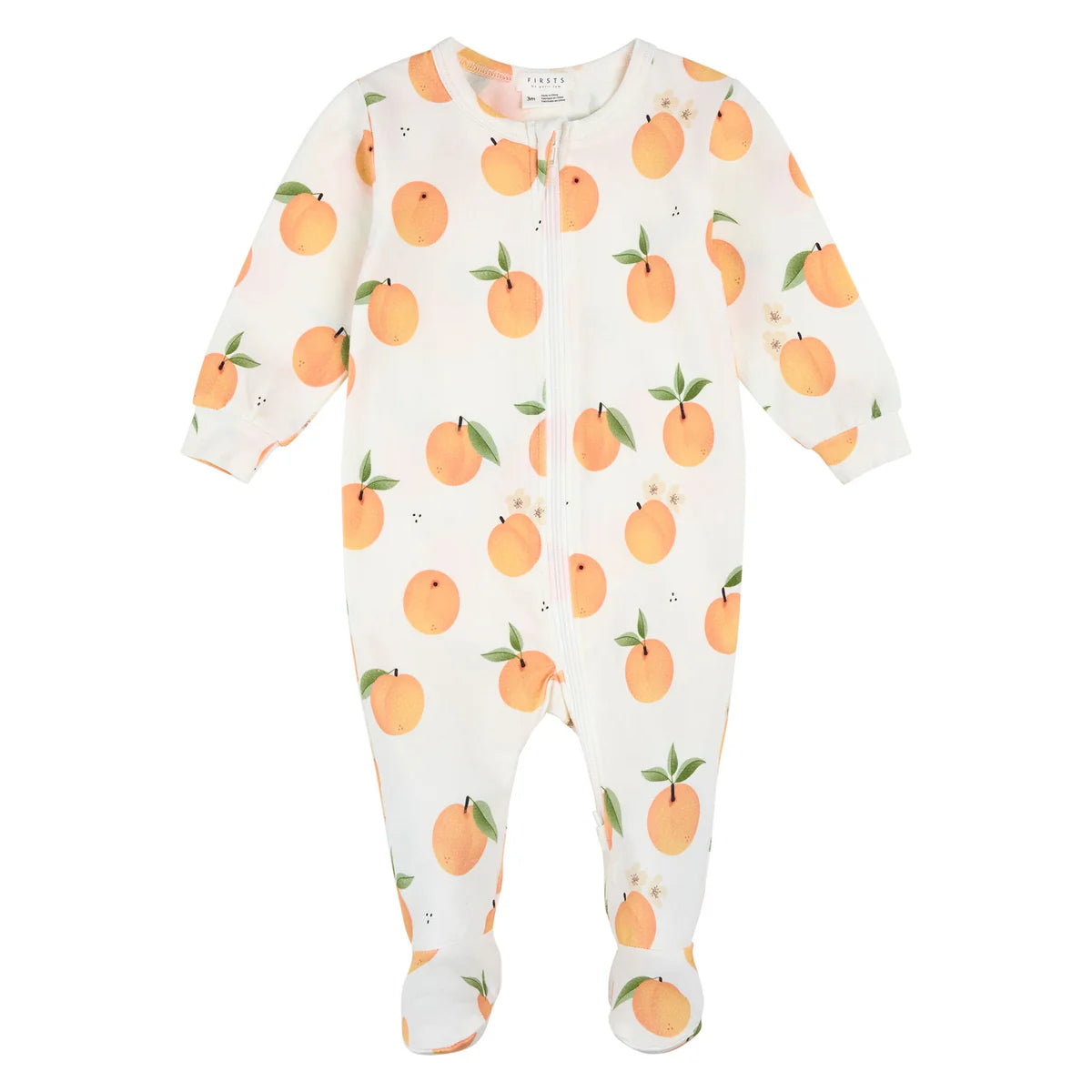 Pyjama en coton organique - Pêches - 3 à 24 mois