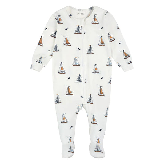 Pyjama en coton organique - Voiliers - Nouveau-né à 24 mois