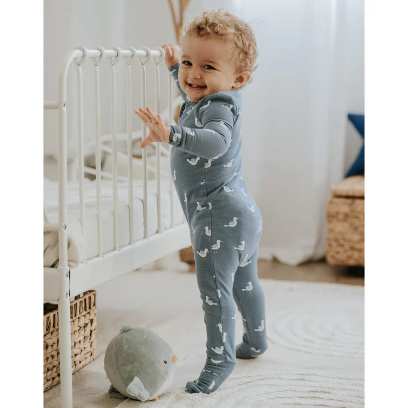 Pyjama convertible en coton organique - Goélands - Nouveau-né à 24 mois