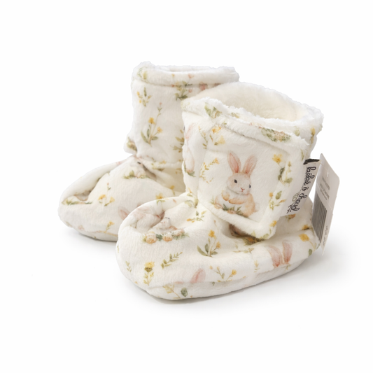 Pantoufles - Lapins et herbes