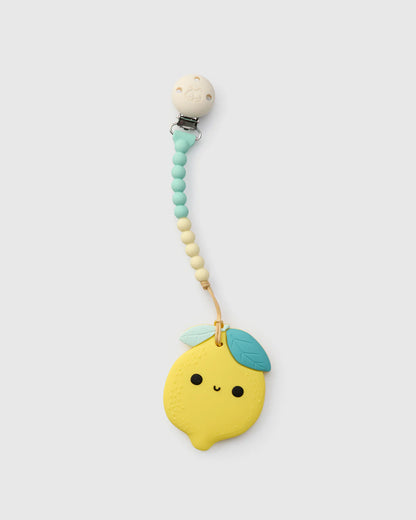 Jouet et attache-Suce en Silicone - Citron
