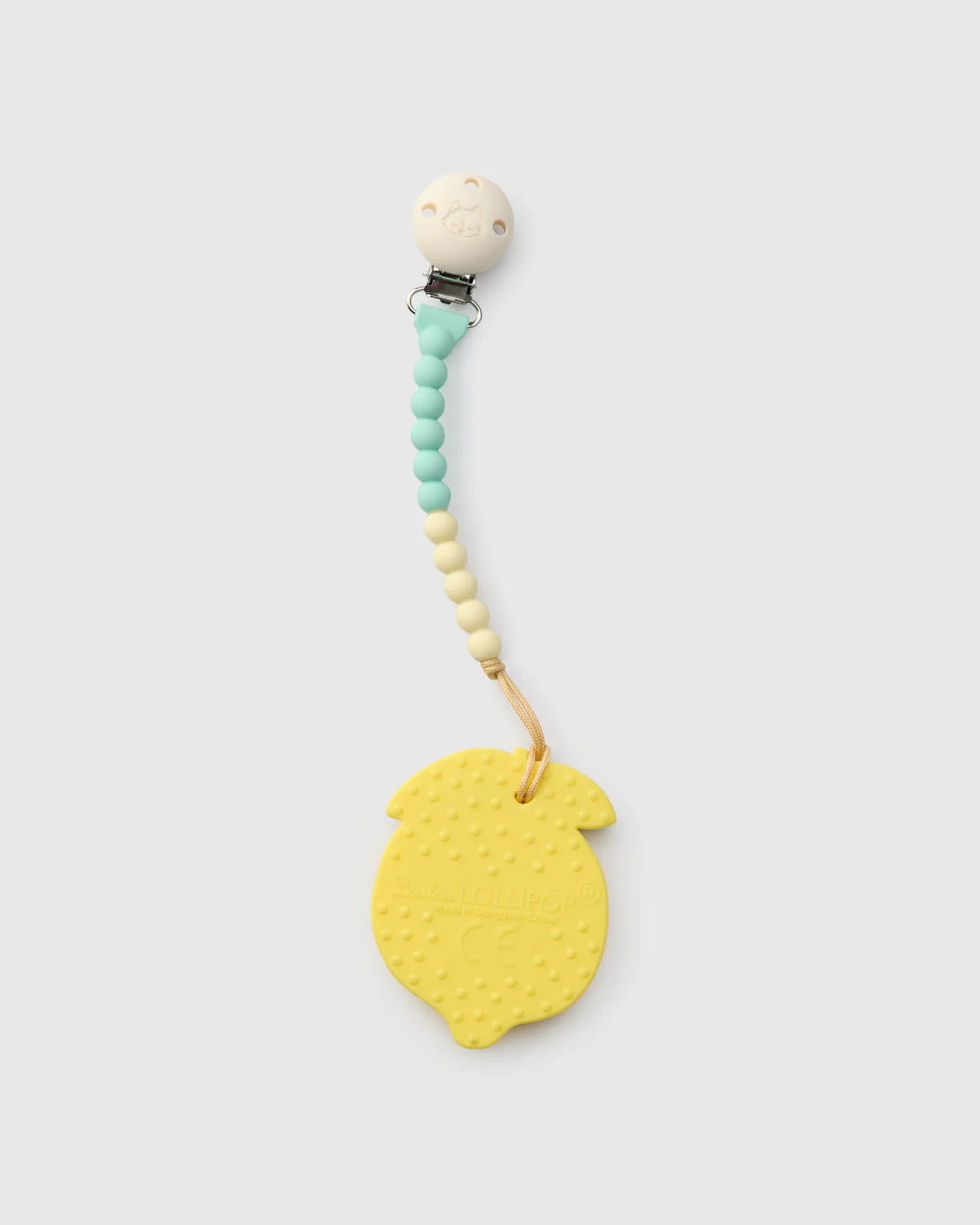 Jouet et attache-Suce en Silicone - Citron