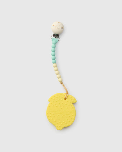 Jouet et attache-Suce en Silicone - Citron