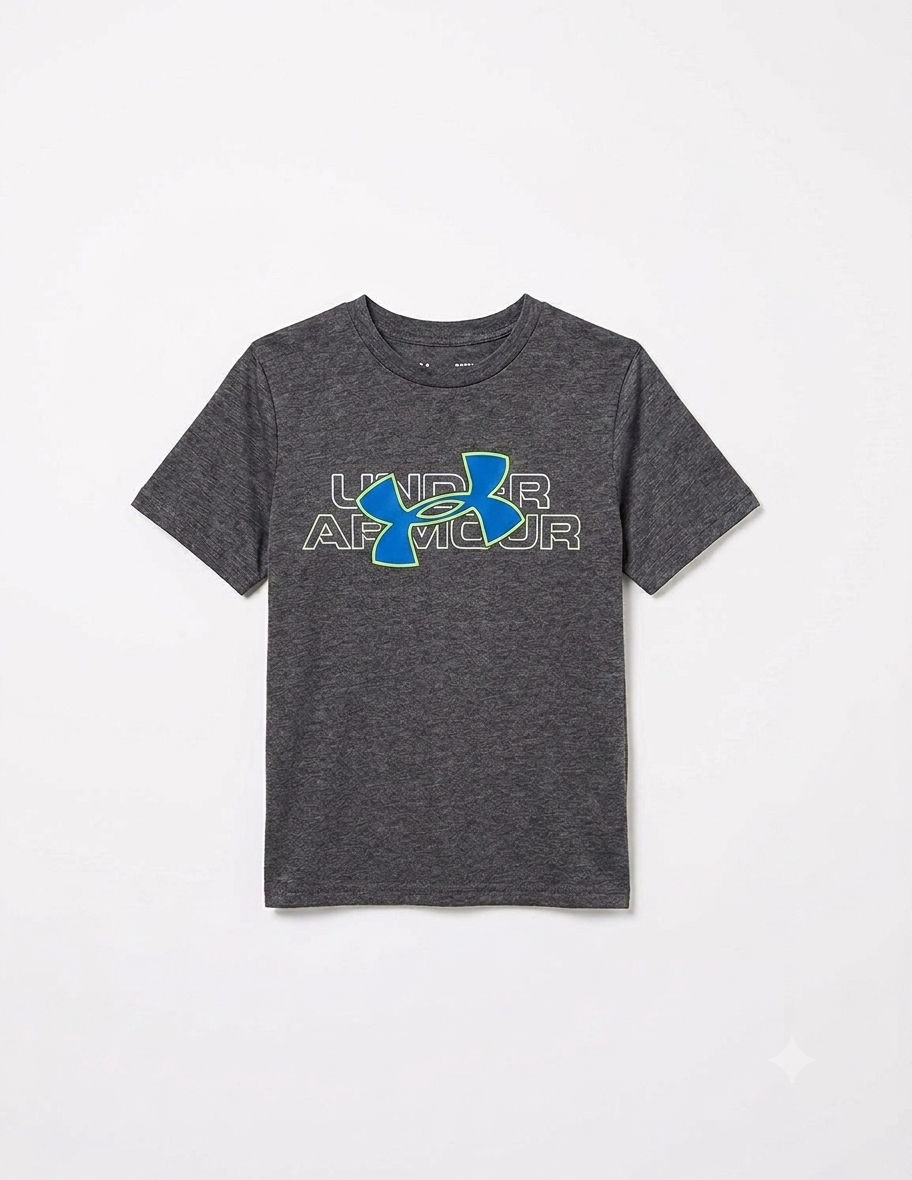 T-shirt - Logo chrome - CHARCOAL HEATHER GRAY - 2 à 7 ans