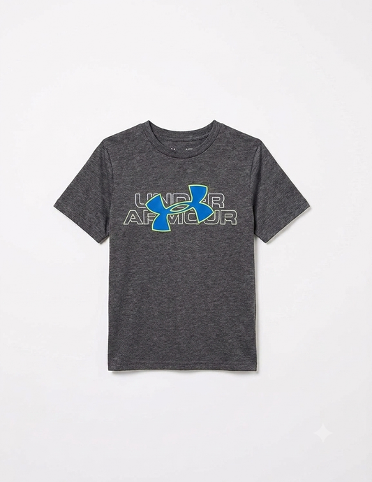 T-shirt - Logo chrome - CHARCOAL HEATHER GRAY - 2 à 7 ans