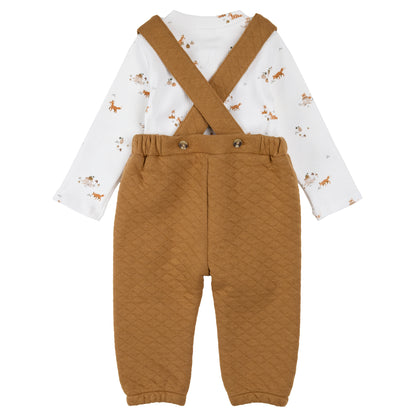 Ensemble cache-couche et pantalon à bretelles - 26FGW34E18-B - 3 à 24 mois