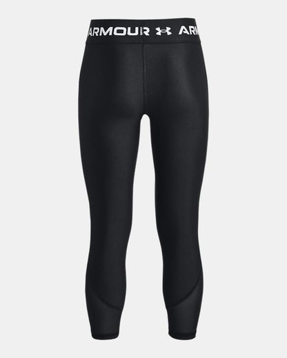 Pantalon à la cheville HeatGear® Armour pour filles - Noir- 7 à 14 ans