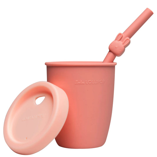 Tasse avec paille - Lapin