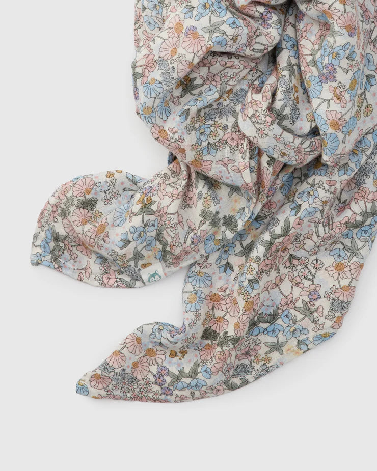 Couverture de mousseline de bambou - Jardin anglais