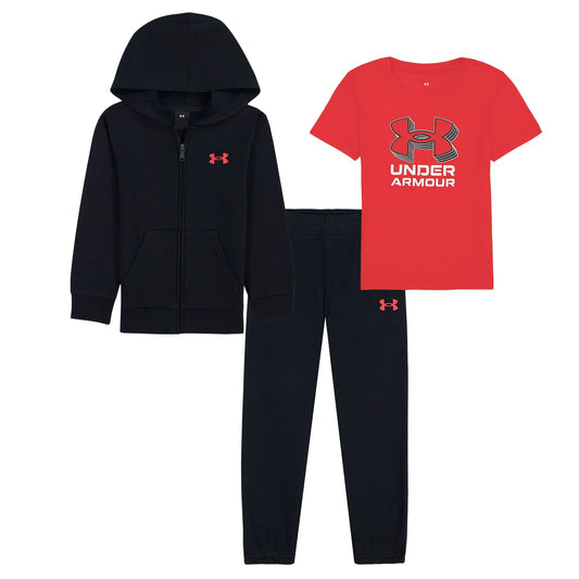 Ensemble t-shirt, veste et Jogger  BLACK ANTHEM RED - 4 à 7 ans