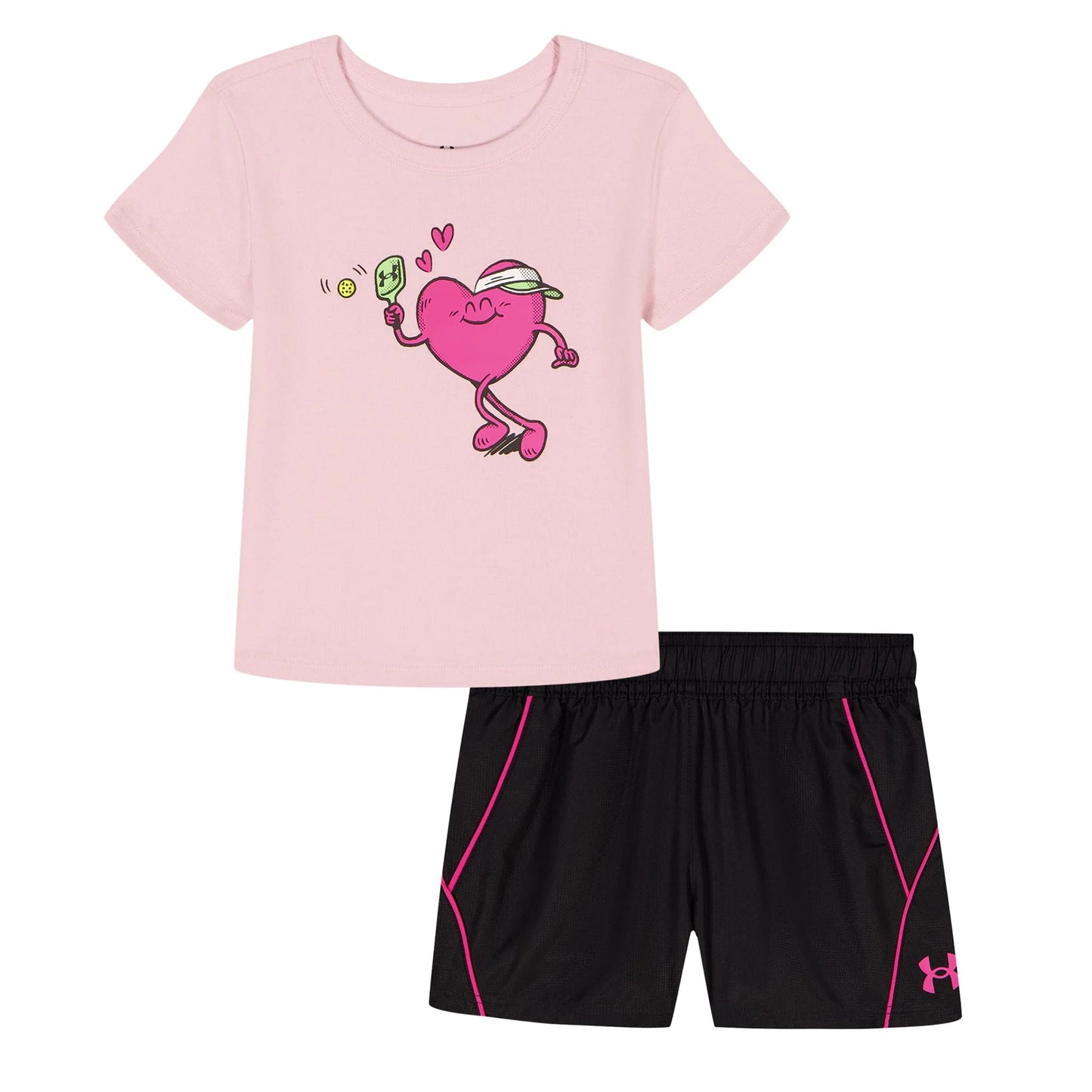 Ensemble  t-shirt/short -  25UASJ155R-685 - Rose - 2 à 7 ans