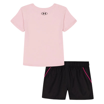 Ensemble  t-shirt/short -  25UASJ155R-685 - Rose - 2 à 7 ans