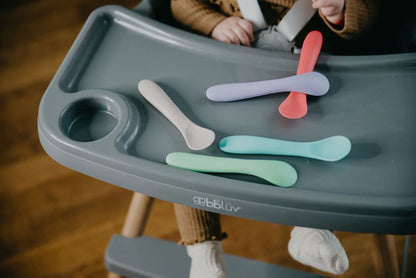Spoön: Ensemble de 5 cuillères en silicone - Violet