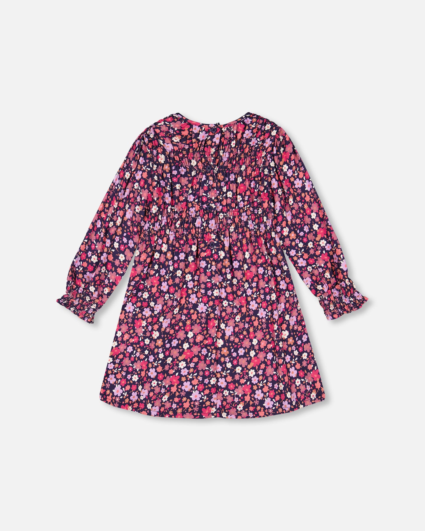 Robe à manches longues bouffante imprimé fleur F20I91-054 2 à 10 ans