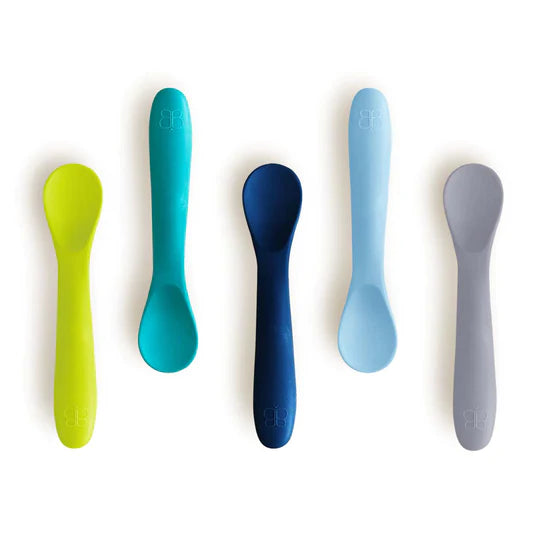 Spoön: Ensemble de 5 cuillères en silicone - Aqua