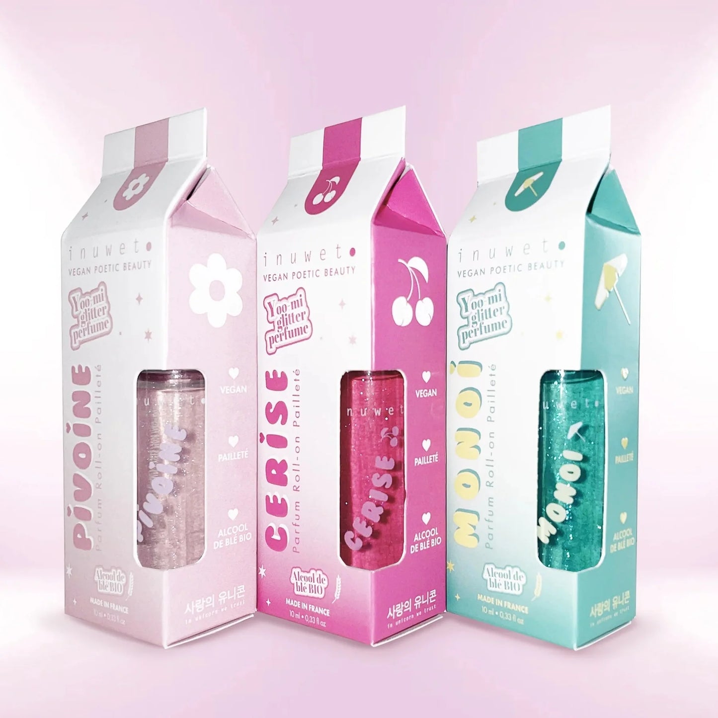Parfum à bille Pailleté - 10 ml - Cerise