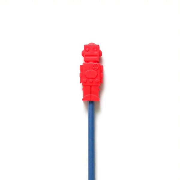 Bulle Croque crayon - Robot Rouge