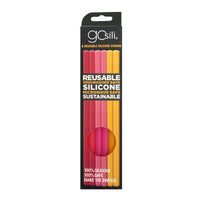 Silikids - Pailles en silicone réutilisables 6pk - Ombre Rouge -