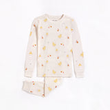 Ensemble pyjama beige à imprimés de poussins(2 pcs.) 2 à 7 ans