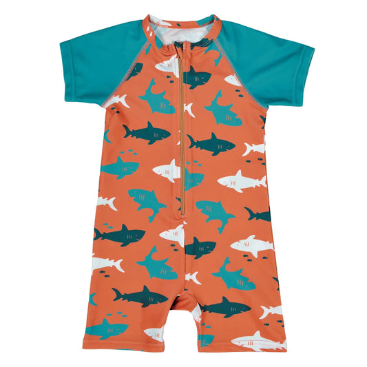 Maillot de bain 1 pièce pour bébé -  Imprimé requins - 6/12 mois et 2-3 ans