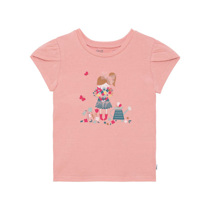 T-Shirt en coton organique D30E70 - Rose tan - 12 à 24 mois et 2 à 6 ans