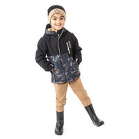 Tuque en tricot - Noir/Tan  -S22TUT213-1 - 2 à 14 ans