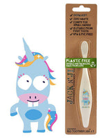 Brosse à dents avec poignée compostable et biodégradable Jack N 'Jill Bio  (TM) Licorne