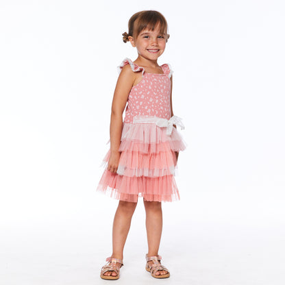 Robe avec tulle E30H93-000 - Unic - 2 à 12 ans