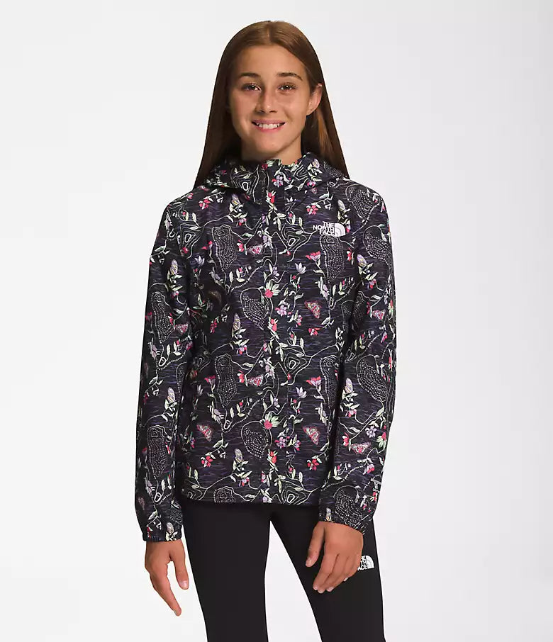 Imperméable Zipline pour fille - Noir imprimé floral - 6 à 16 ans