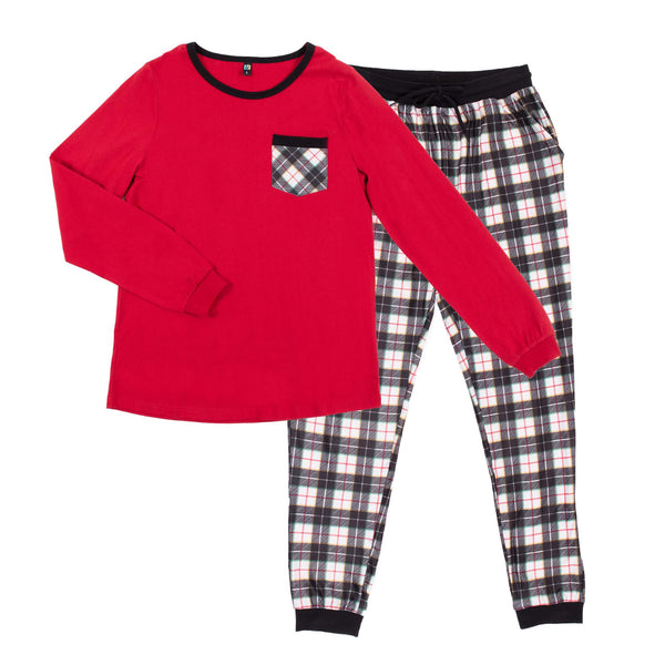 Pyjama - Femme Carreaux - Pyjama pour la famille- Noel 2022 - F22P78- XS à XL