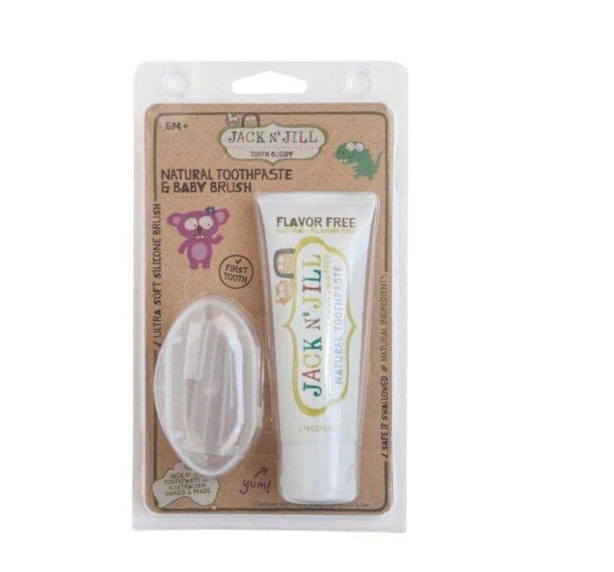 Duo Brosse à dents pour bébé et dentifrice sans saveur