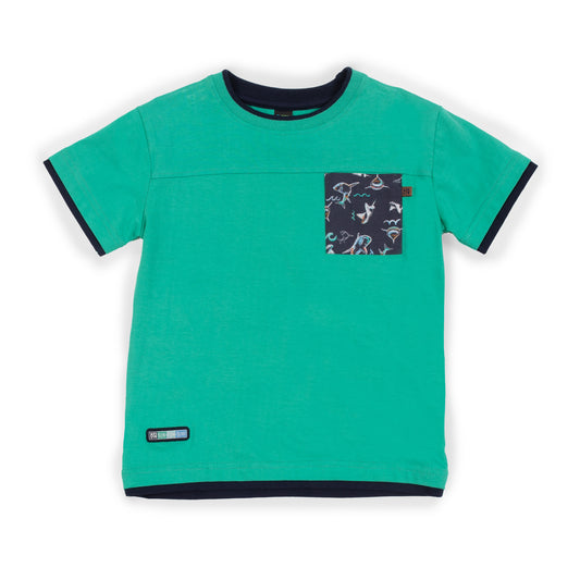 T-shirt avec poche - Bord de mer - S2307-02 - 2 à 12 ans
