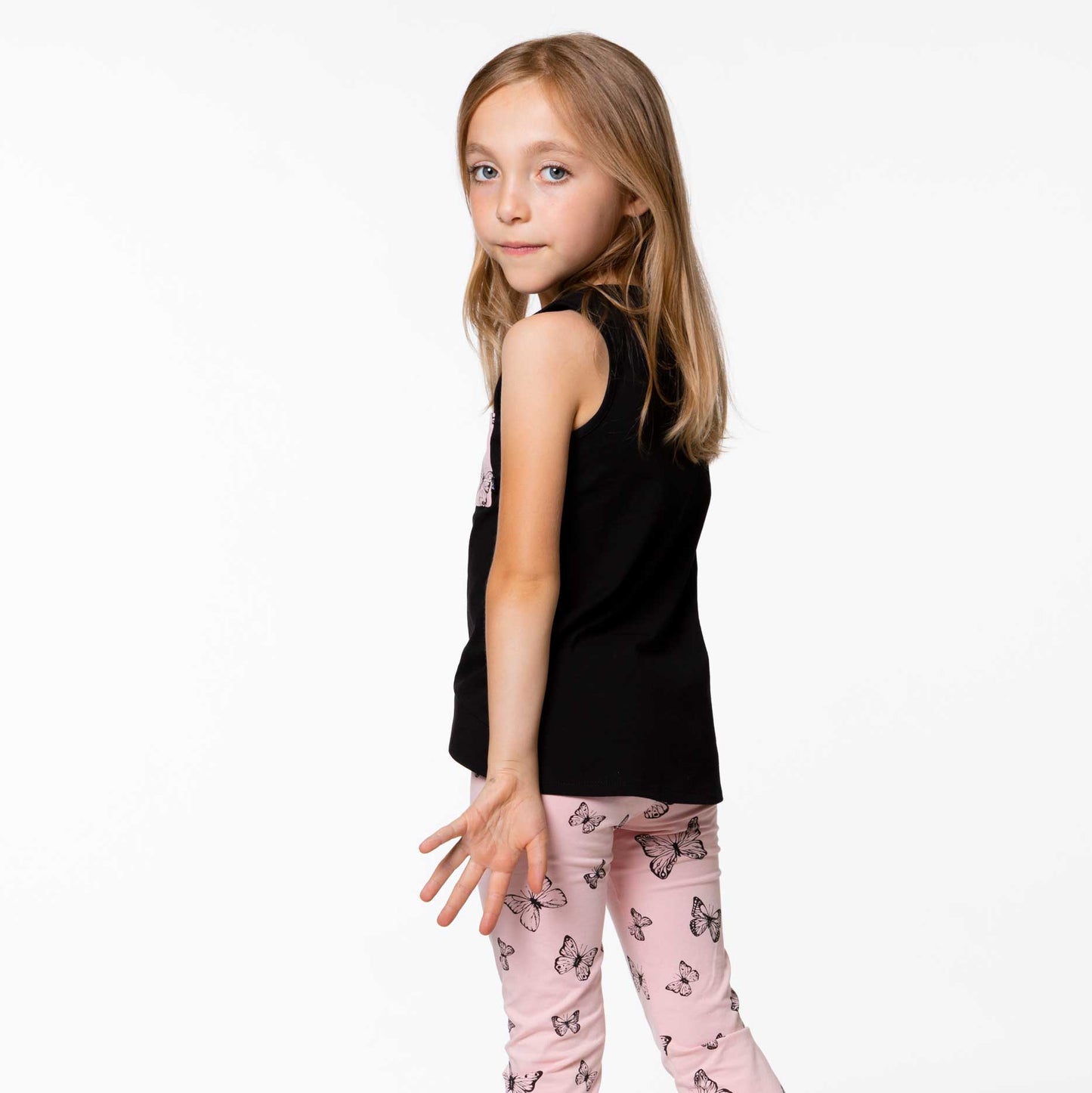 Legging D30H61 - Papillons roses - 3 à 12 ans