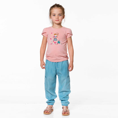 T-Shirt en coton organique D30E70 - Rose tan - 12 à 24 mois et 2 à 6 ans