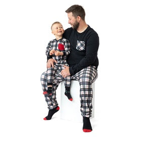 Pyjama 1 pièce - Carreaux - Pyjama pour la famille- Noel 2022 - F22P115 - 6 à 24 mois