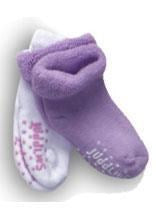 2 paires de chaussettes pour bébés - Lilas /Blanc